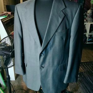 Kilburne & Finch mens 44R single breasted gray suit jacket sport coat